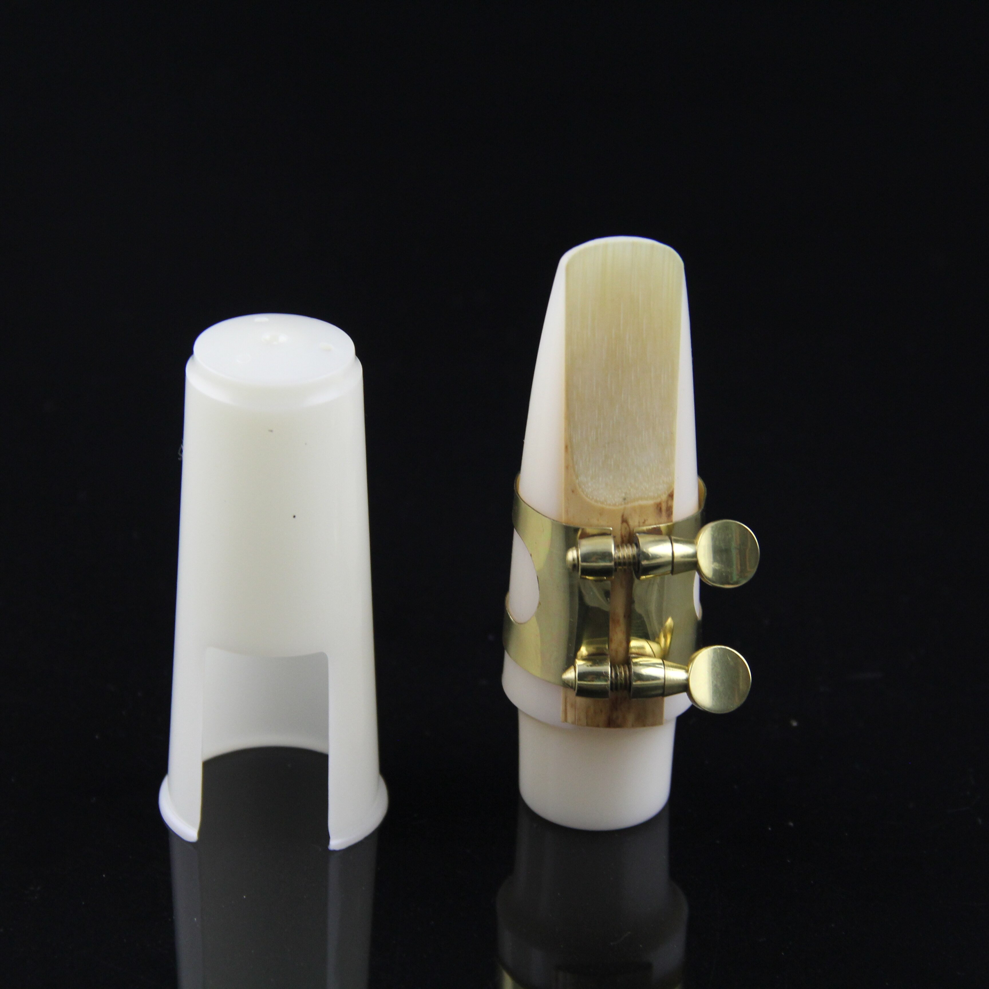 Eb saxofón Alto saxofón, boquilla de plástico, saxofón Alto, boquilla blanca, 1 Juego