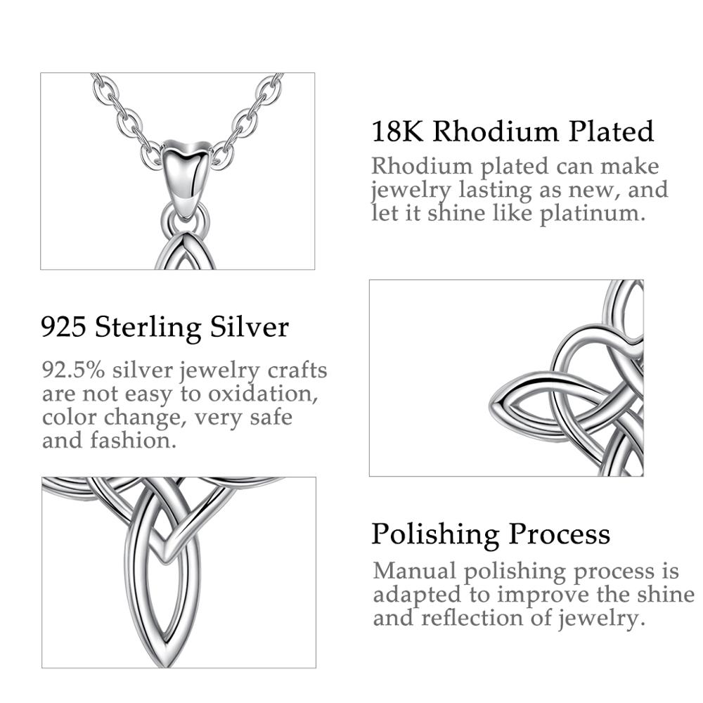 Eudora 925 Sterling Zilveren Ierse Keltische Puur Zilveren Hanger Ketting Zilveren Choker Statement Ketting Vrouwen Sieraden D523