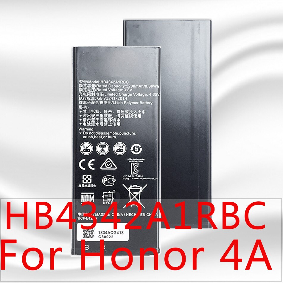 Batería HB405979ECW para Huawei Honor 9 7S 7A Pro 6A 6C 8A Y5 8C 5X 4X 6 7i V8 Enjoy 7 Plus AUM-L29 DUA-L22: For Honor 4A