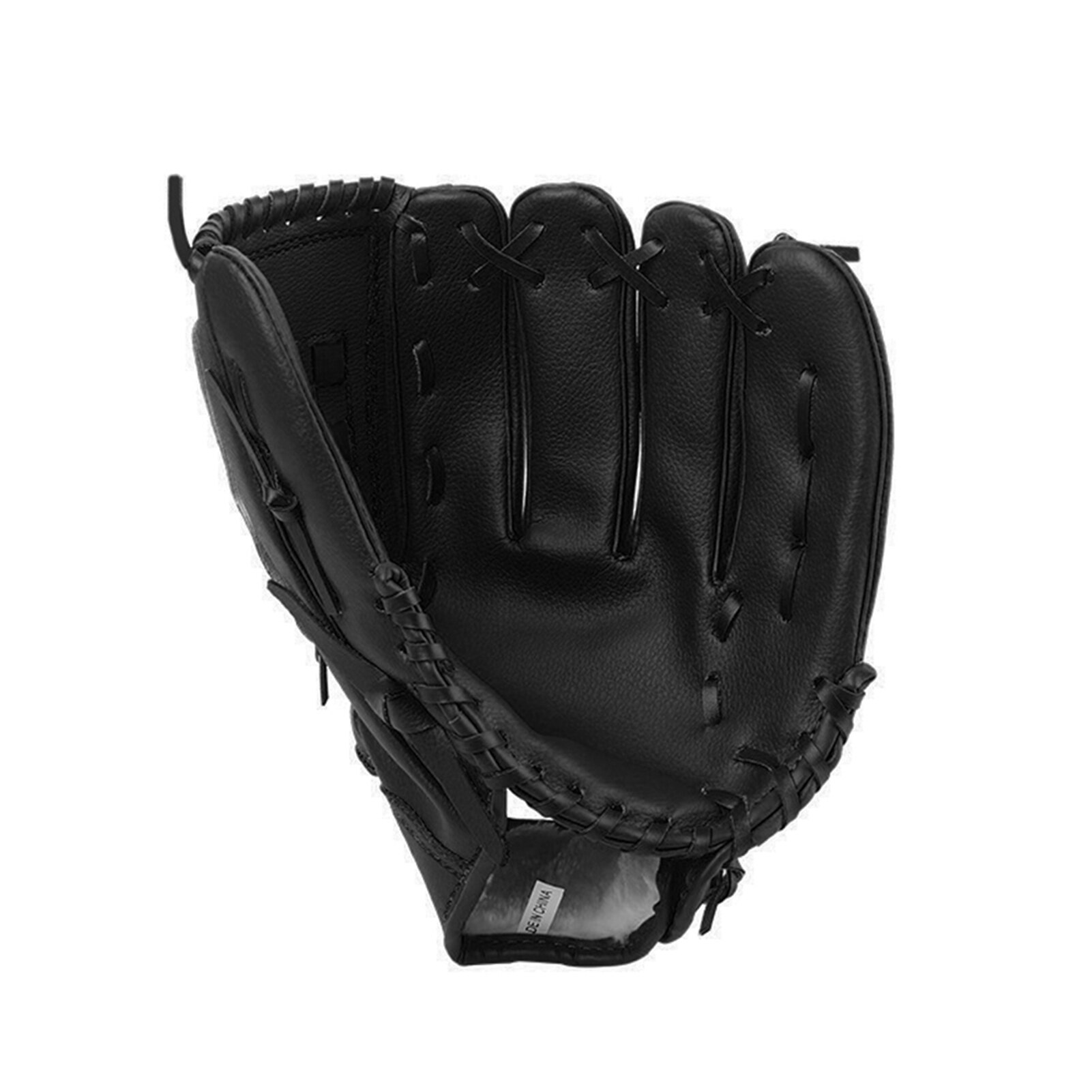 Guante de béisbol para deportes al aire libre, equipo de práctica de Softball, guantes de jarra, de PU, 12,5 pulgadas: Negro / 9.5in