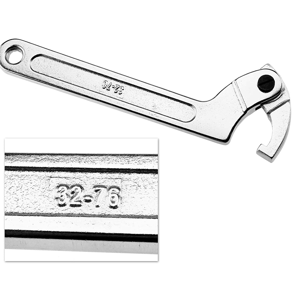 1 pz dado tondo chiave a mezzaluna regolabile chiave a testa tonda strumento dadi bulloni attrezzo manuale 19-51mm 32-76mm 51-121mm: 32mm-76mm