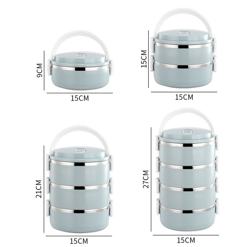 Cute Japanese Lunch Box For Kids School Portable Food Container Stainless Steel Bento Box Kitchen Leak-Proof Lunchbox Heated