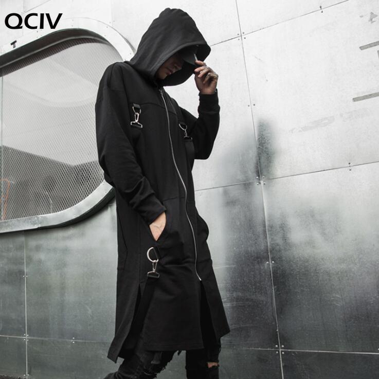 Gabardina larga con capucha para hombre, Chaqueta – Grandado