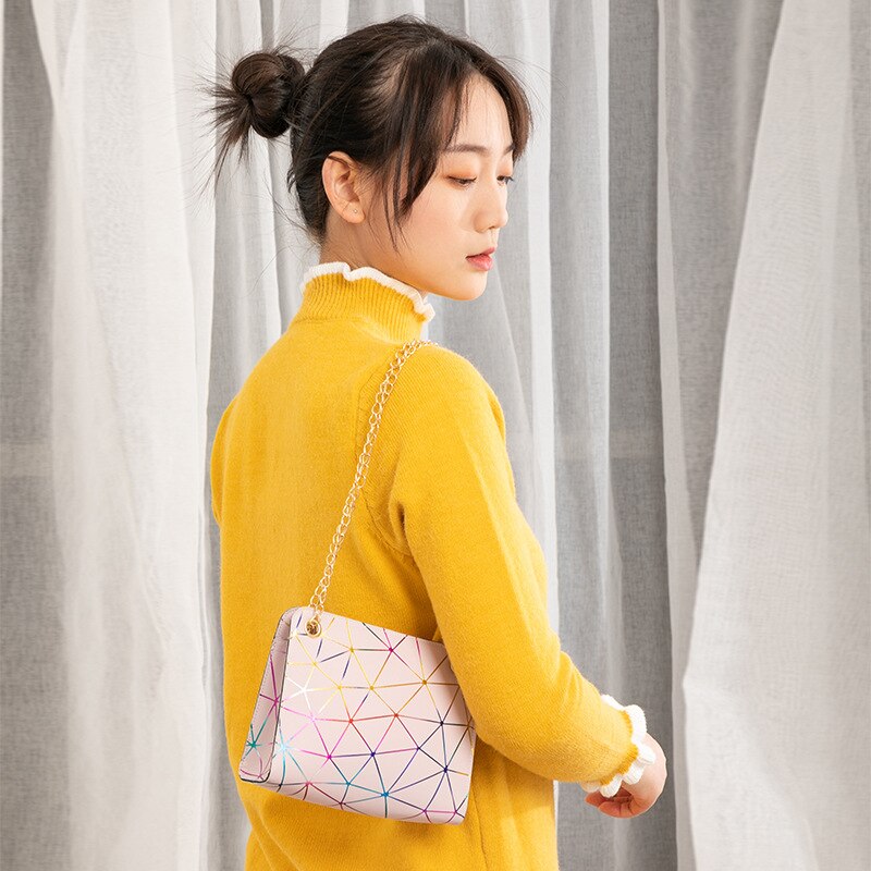 Schoudertassen Voor Vrouwen Crossbody Tas Kleine Vierkante Mode Lederen Mobiele Vrouwelijke Zachte Portemonnee Zomer Pu Koreaanse Messenger Flap Flip