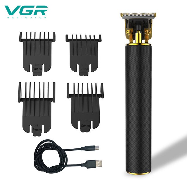VGR V-085 hair clipper T-type retro oil head USB rechargeable electric hair clipper engraving men's hair clipper hair trimmer: V-085