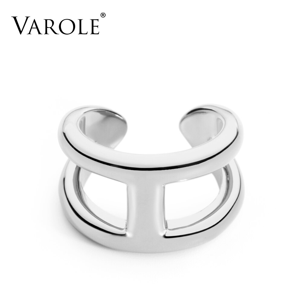 Anillos de VAROLE, Anillos Midi de para nudillos a la para mujer, joyería Bagues Anillos: 6 / Silver Color