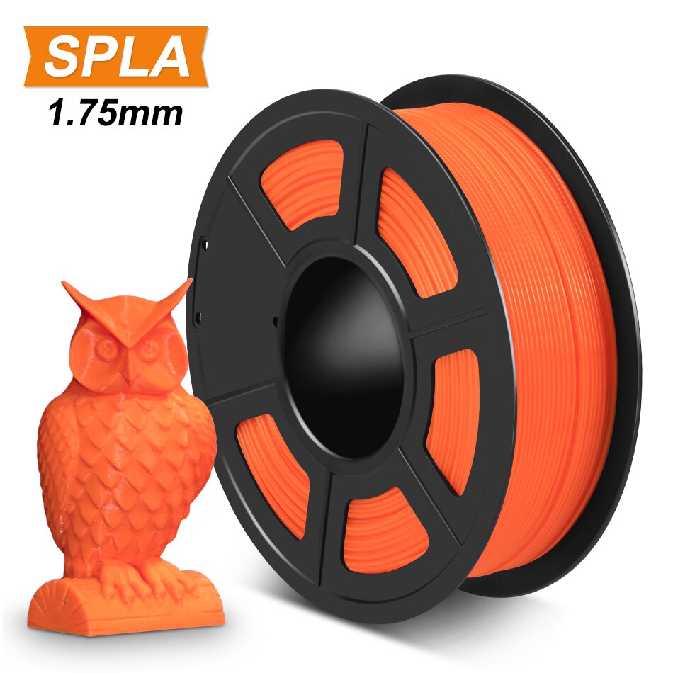 SUNLU 3D Printer Filament SPLA 1.75mm 1KG Colorful Plastic Printing Material 3 Colors White Black GREY: SPLA Orange