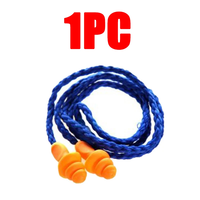 1/5/10Pcs Soft Silicone Corded Ear Protector Soundproof Earmuffs Noise Protection Earplugs Sleep Snoring Reusable Ears Plugs: army green