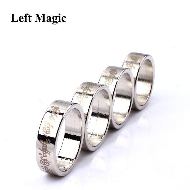 Alphabet Silver Strong Magnetic Magic Ring Magic Tricks 18/19/20/21MM Size Coin Finger Magician Magic Props Show Tool Magic Toys