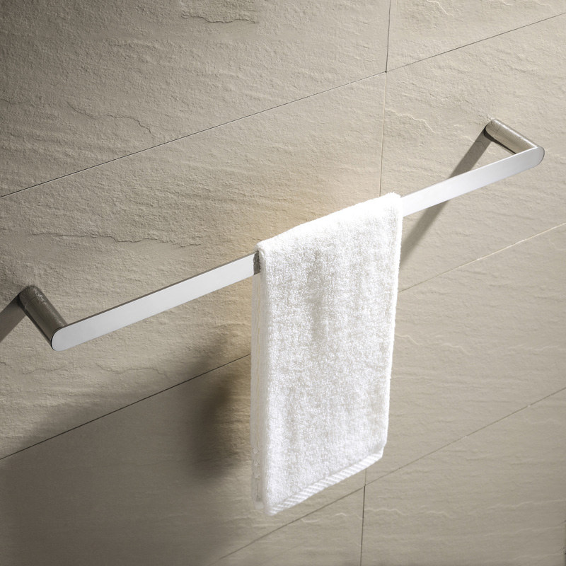 Ovalt badeværelsestilbehør vægmonteret håndklædering håndklædeholder køkken hardware papirholder toiletbørsteholder håndklædering: Enkelt håndklædestang