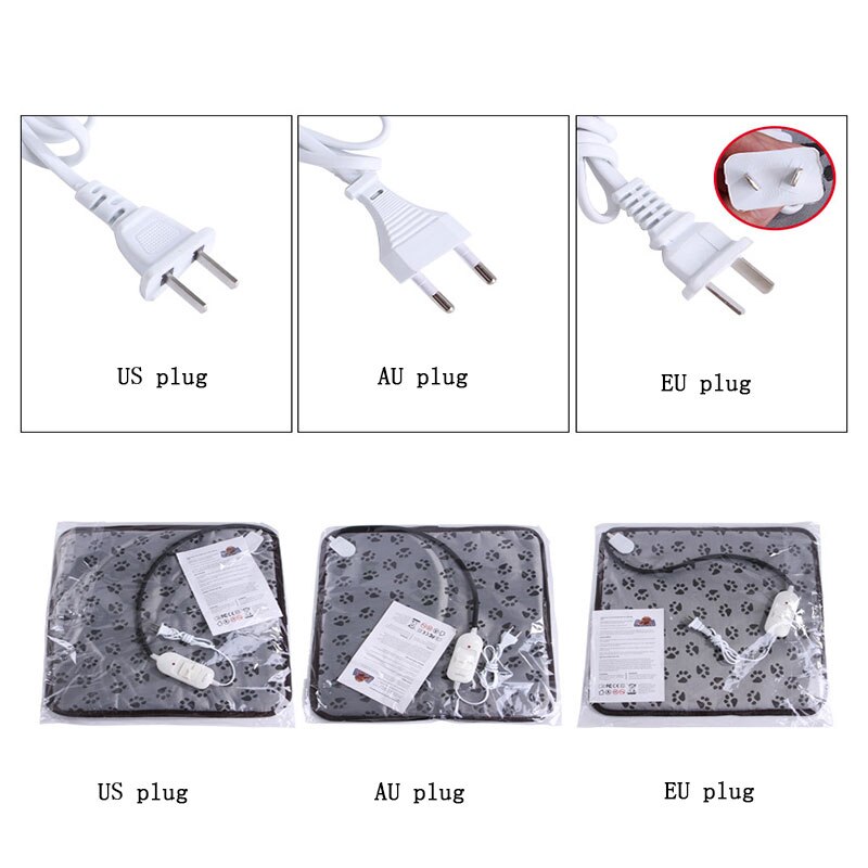 Manta eléctrica para mascotas, almohadilla térmica ajustable, impermeable, resistente a las mordeduras, ligera, segura, cálida, accesorios para perros y gatos