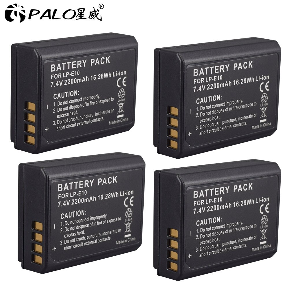 Lp -e10 lp e10 lpe 10 kamera batterier+lcd usb dobbelt oplader til canon eos 1100d 1200d 4000d kiss  x50 x70 rebel  t3 t5 t6 lp-e10: 4 stk batteri