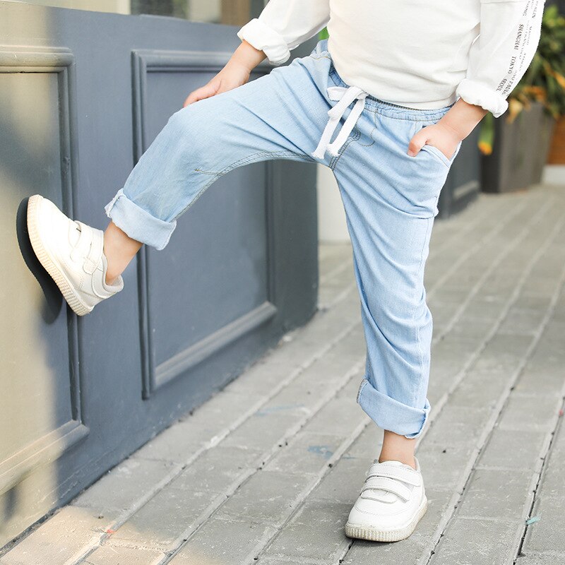 Zomer Herfst Baby Jongens Casual Jeans Kinderen Broek Kleding Kinderen Jongens Cowboy Losse Sport Casual Broek Baby kleding