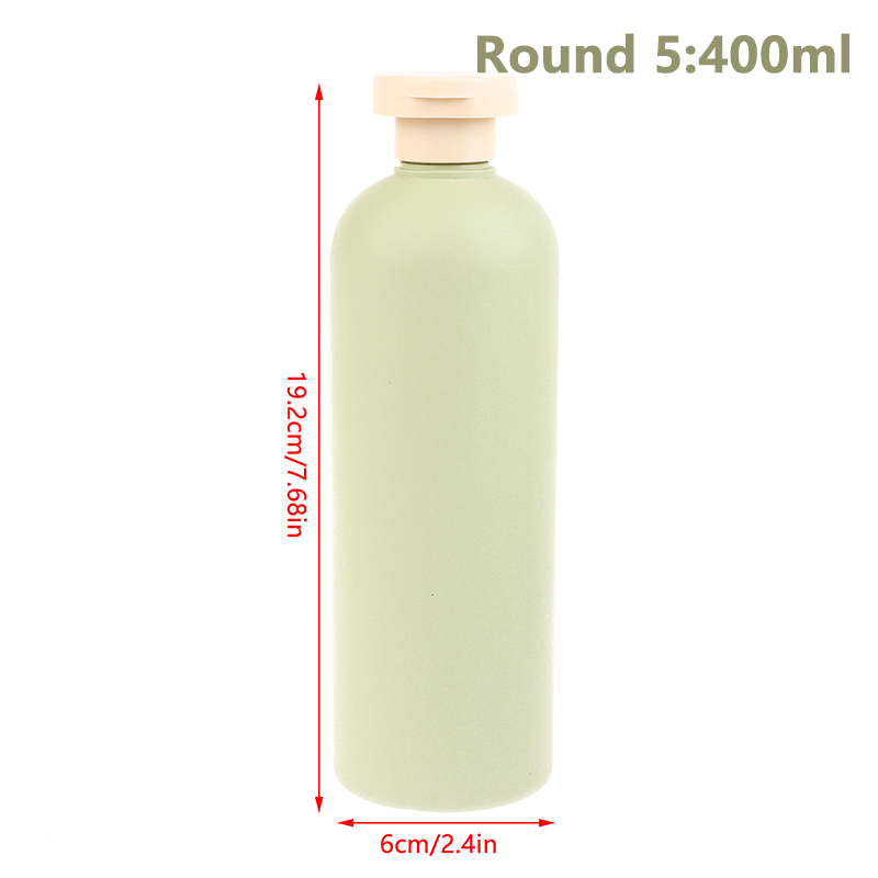 1pcs 100ML-500ML Avocado Green Plastic Shampoo Shower Gel Foaming Soap Dispensers Refillable Bottles Flip Lotion Bottles