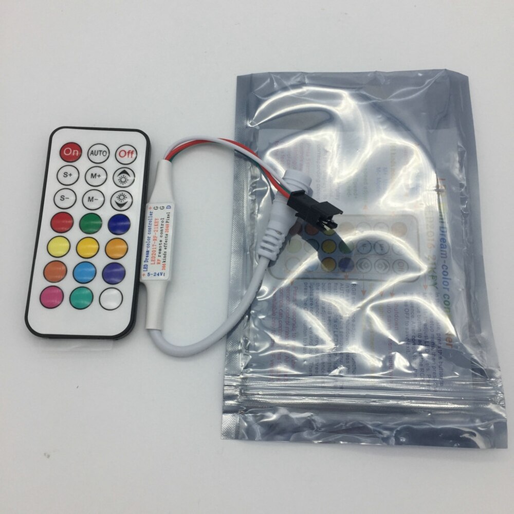 21-Key Rf Controller Magic Rgb Led Controller Met Afstandsbediening Mini Smd Voor WS2812B WS2811 Led Strip Licht