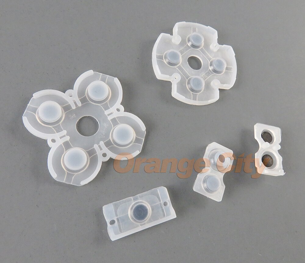 10 sett/parti 5 i 1 sett til playstation 4 jds 001 011 silikongummi ledende puter til  ps4 kontroller reparasjonsdeler