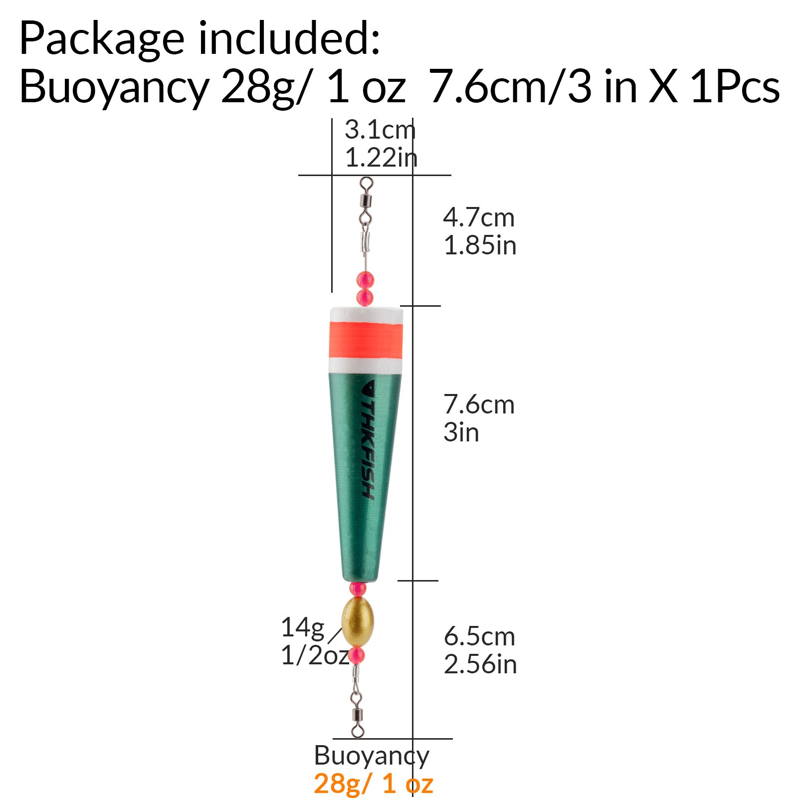 Thkfish Foam Fishing Float Buoy Slip Float Flotador Bobber Carolina Rig Fishing Tackle 28g 35g 40g: 28g green