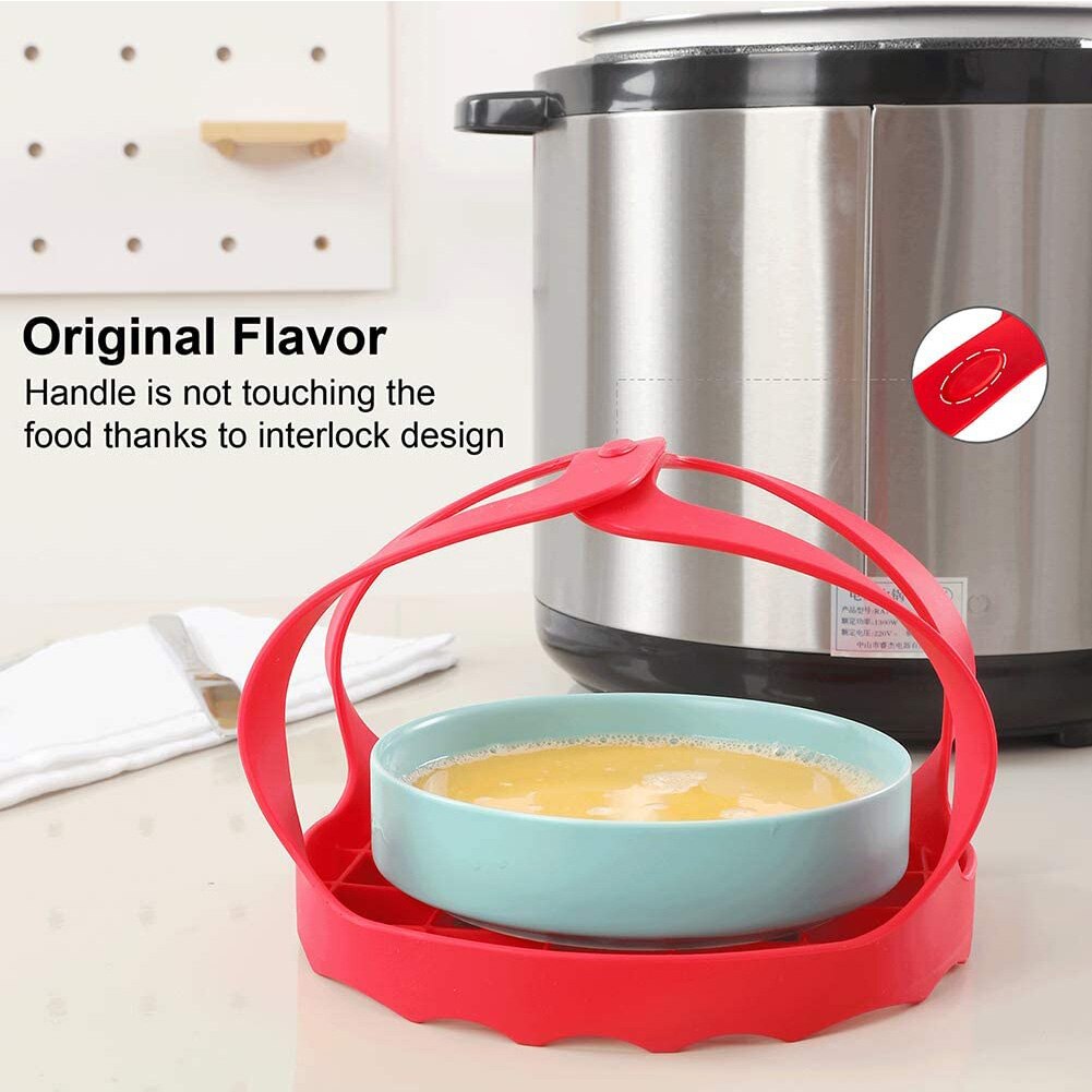 Silicone Pressure Cooking Sling Couscous Cooking and Steamer Cooker Rack Food Grade Bakeware Lifter Egg Basket Steam Pot