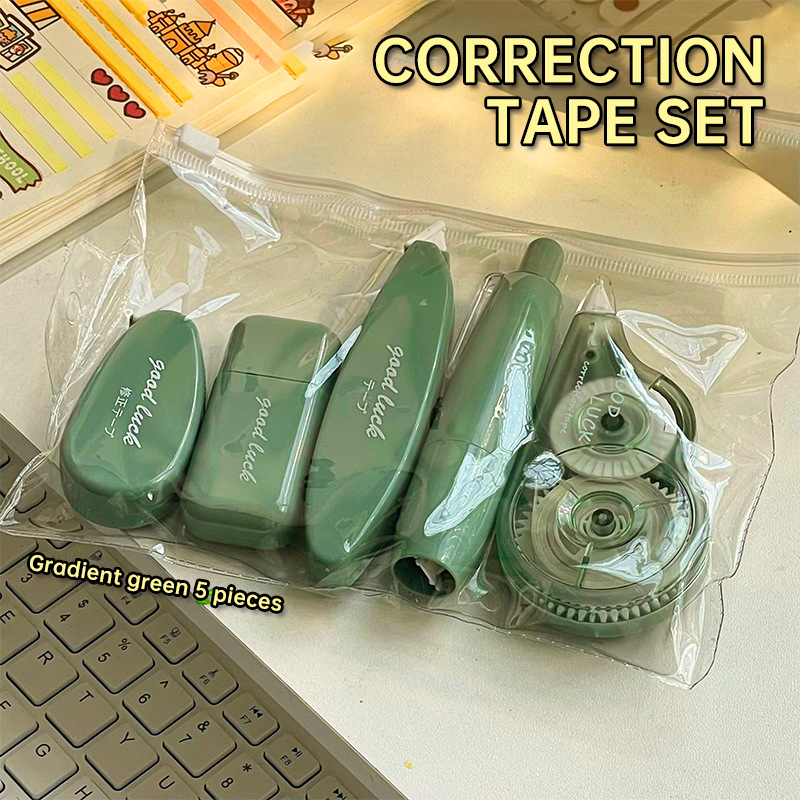 5Pcs Correction Tape Correction Belt White Out Cute Stationary Supplies Back to School Accessories for Girls Students: Mixed Color