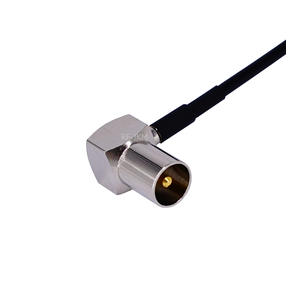 Ponticello coassiale treccia RG174 cavo di prolunga TV spina maschio a TV spina maschio cavo adattatore RF 90 gradi ad angolo retto