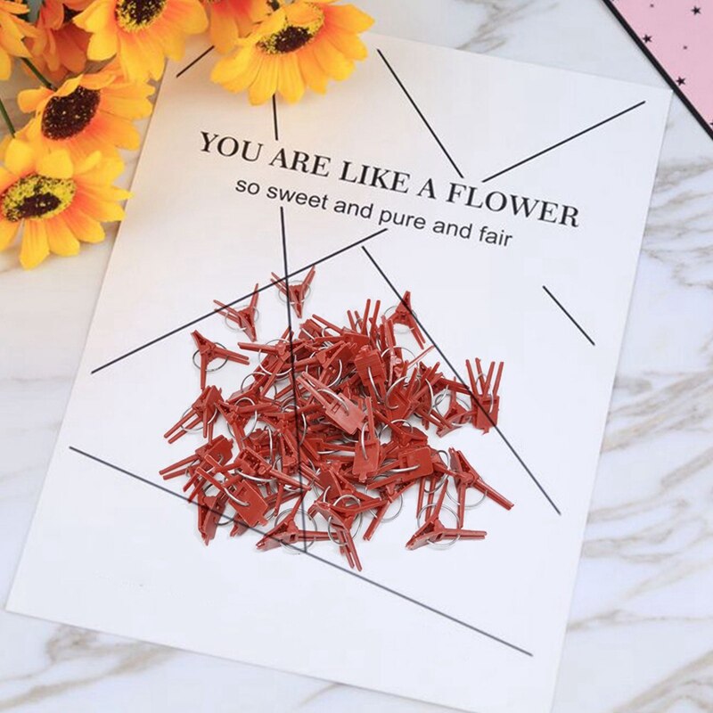 50 Stuks Planten Graft Clips Plastic Bevestiging Bevestiging Armatuur Klem Tuingereedschap Voor Komkommer Aubergine Watermeloen