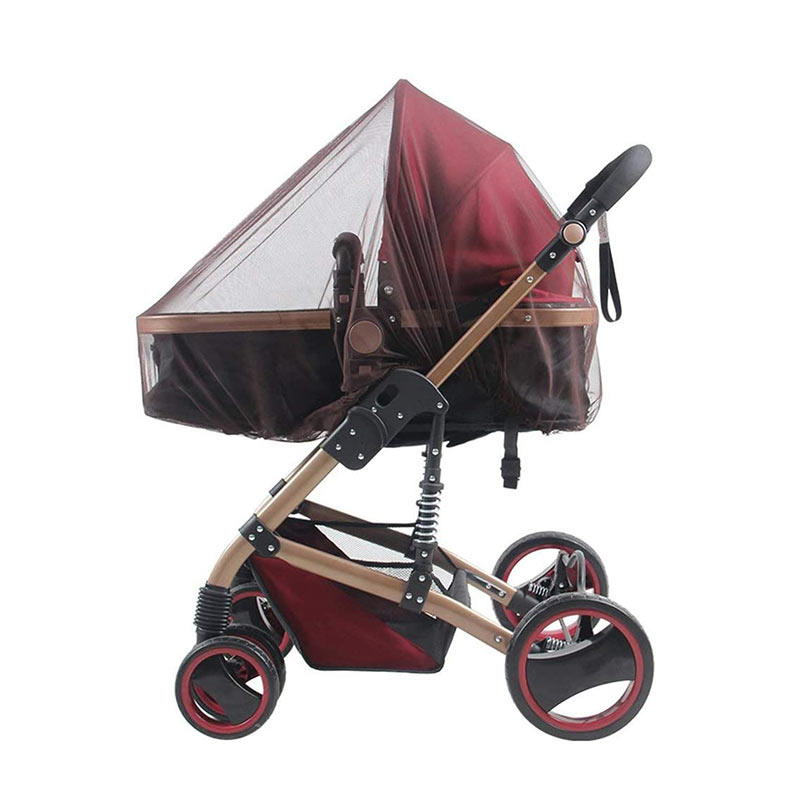 1 stk universal barnevogn mygg insektsnett barnevogn vogn sikker netting barneseng netting baby anti myggnett utendørs beskytte: Kaffe