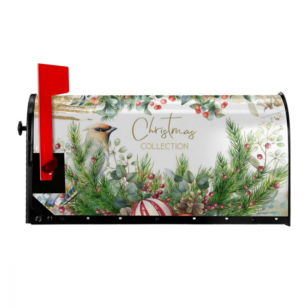 Jul indsamling billede postkasse dækning lykkeligt år postkasse indpakker magnetisk postkasse dækning til havehave