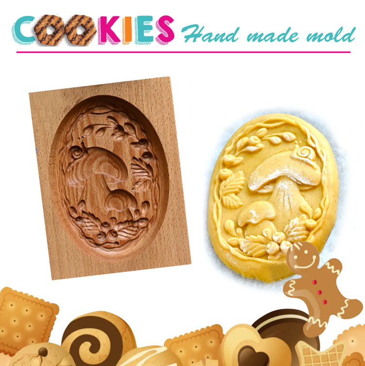 29 estilos molde de madera para galletas, cocina, hogar, molde para pastel de pan de jengibre, prensa navideña, moldes en relieve para galletas 3D, panadería M533: plum