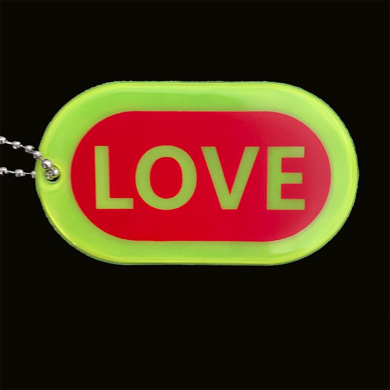 Reflektierende GLAUBE HOFFNUNG LIEBE anhänger charme tasche Christian kreative schlüsselring Für nacht fuß verkehr sicher