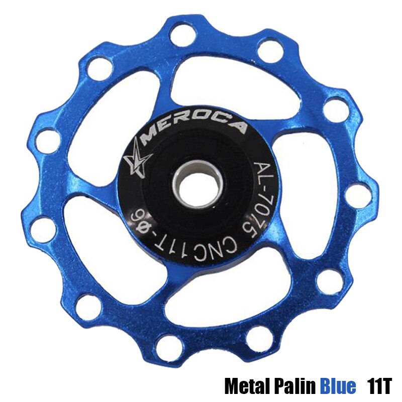 MTB Mountain Bike Road Bicycle Jockey Wheel 11T Aluminum Alloy Rear Derailleur Pulley Metal Bearing Guide Pulley Bearing