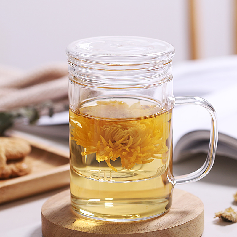 400ML gabinet znakomity szklana filiżanka zaparzacz robić herbaty filiżanki kwiatowe odporność na wysoką temperaturę otwarty płomień podgrzewany kubek na mleko z herbatą owocową