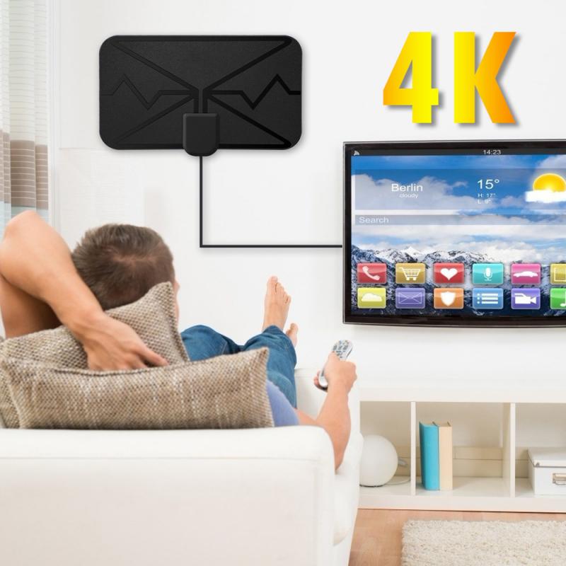 High-End 4K Digitale Hdtv Antenne Indoor Amplified Antenne 3600 Miles Range DVBT2 Freeview Hd Digitale Tv Antenne smart Home Apparaat