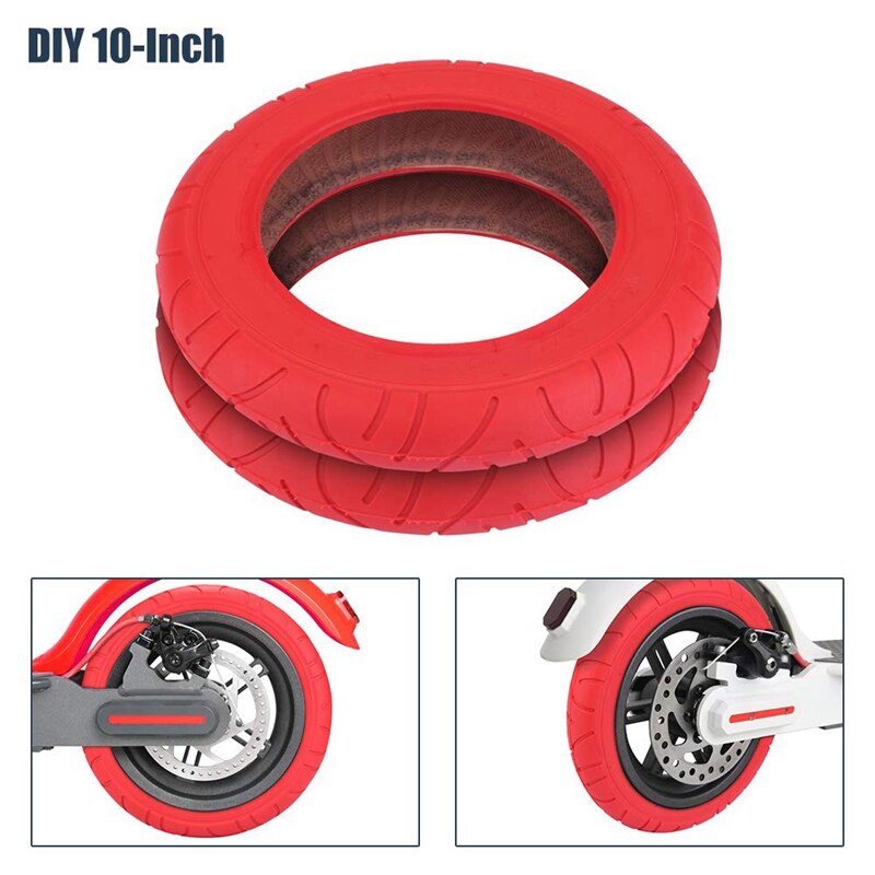 Elektrische Scooter 10 Inch Band Outer Band, elektrische Scooter Balans Luchtkussen Band Voor M365 Voor En Achter Tire Onderdelen, 2-