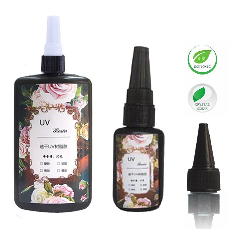 Uv-diy transparante kristallijm 25g/50g harde transparante kristallijm voor het uitharden van kristallen in het sieradenproces 20 j 2