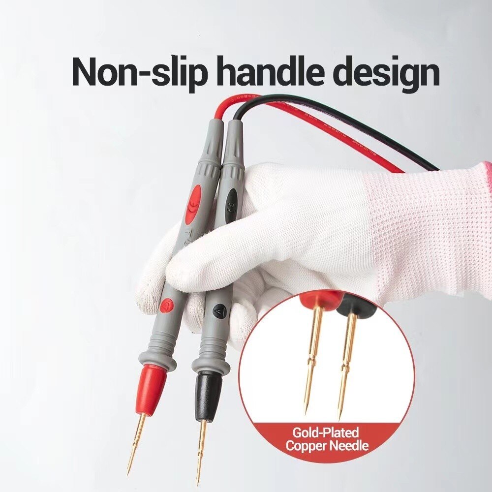 Pt1005 1000v 10a probe testledningar stift för digital multimeter nålspets multimeter tester ledning sond tråd penna kabel
