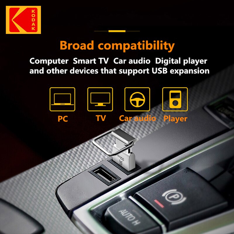 KODAK K112 Super Mini Metal USB Flash Drive 64GB 32GB USB2.0 Flash Disk Flash pendrive Memory stick pen drive Car Key leather