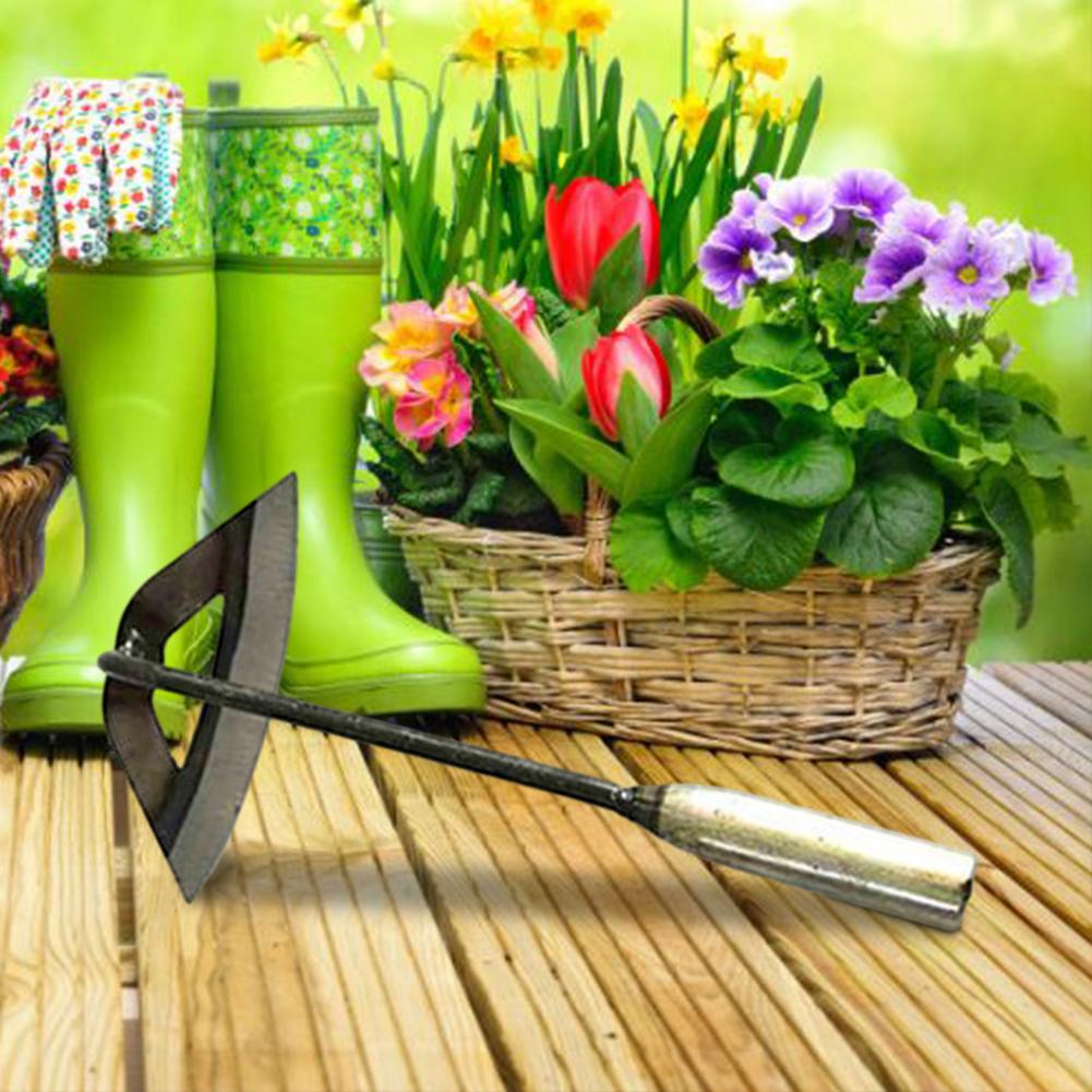 Azada hueca endurecida de acero, rastrillo de deshierbe de mano para plantar verduras, granja, jardín, herramienta de Agricultura, accesorios de deshierbe,
