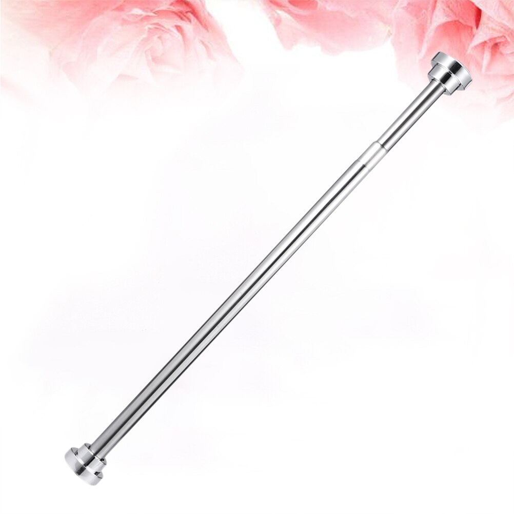 Punch Free Extendable Clothes Drying Pole Stainless Steel Shower Curtain Rod Retractable Spring Tension Rod for Bathroom