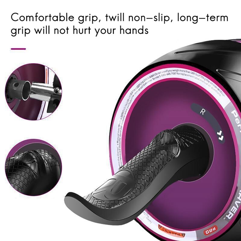 Perfect Fitness Ab Roller Wheel With Built In Spring Resistance At Home Core Workout Equipment Auto Mute Rebound