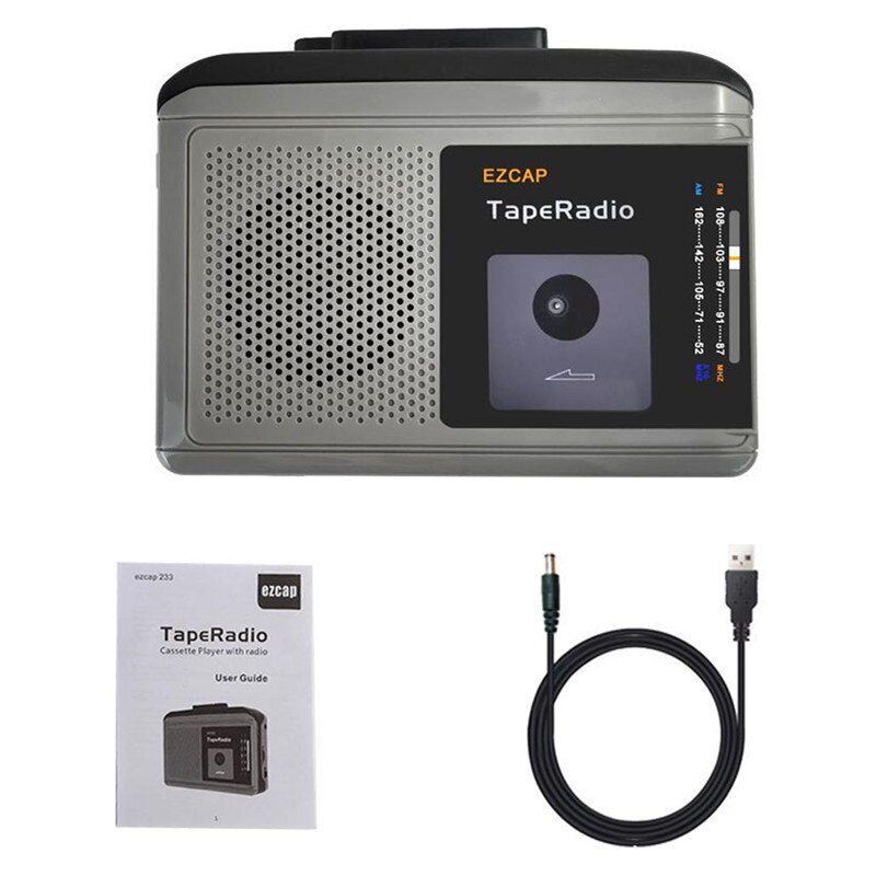 Persoonlijke Am Fm Radio Muziek Cassette Speler Met 3.5Mm Audio Cassette Tapes Speler Converteren Naar Mp3 Spelers Converter ezcap233: Default Title