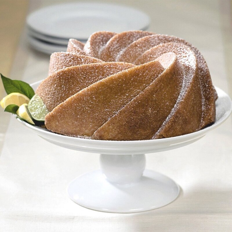 TEENRA 1 STKS 9 Inch Siliconen Spiral Bundt Pan Siliconen Cakevorm 3D Brood Cake Pan DIY Grote Ovenschaal Cupcakes Bakvormen Gereedschap
