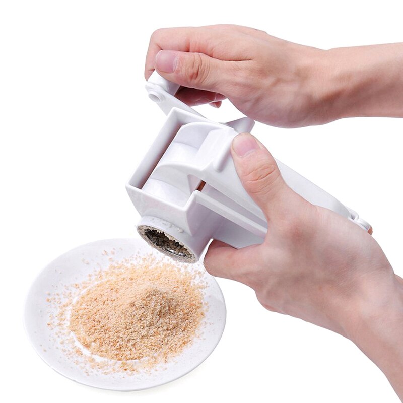 Plastic Hand-Cranked Cheese Grater Grater Cutter Rotary Ginger Slicer for Chocolate with Stainless Steel Drum
