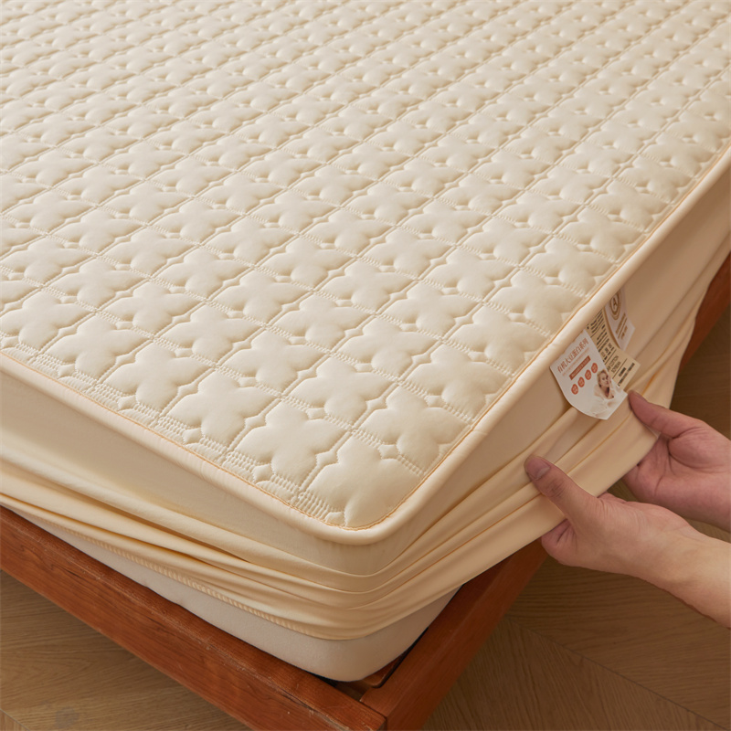 gewatteerde waterdichte matrasbeschermer - A-Klasse Health Standard, katoenen toplaag, antibacterieel - slaapkamermatrashoes: See below for size descriptions / Rood