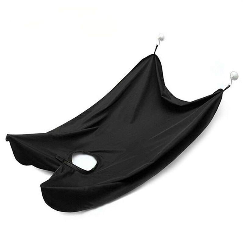 Delantal para afeitarse y cuidar el cabello para hombre, capa para adulto, soporte para afeitadora, organizador de baño, para hombre, NIN668: Black