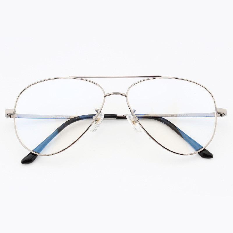 Ren titan optisk innfatning med styrke herre pilotbriller solbriller brille store brede ansiktstrekk bruk 63mm brede dobbel bro