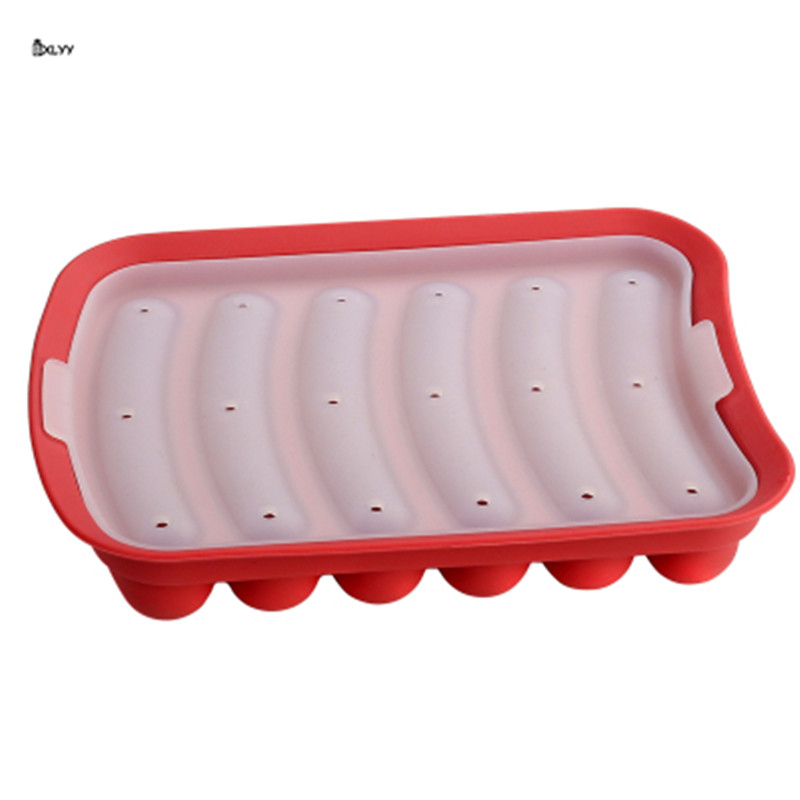BXLYY 3 Couleurs Saucisse Faisant Moule bricolage à La Main En Silicone Burger Chaude Chien Fabricant Réutilisable Moule Cuisine Accessories.8z