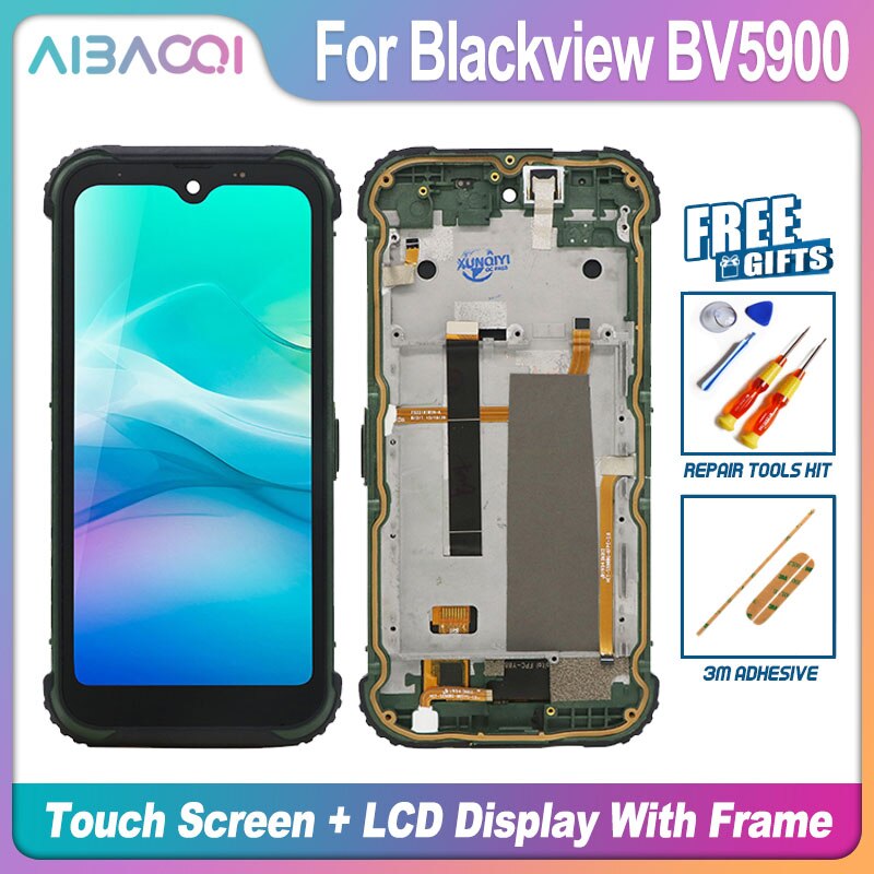 Originele Touch Screen + Lcd + Frame Vervanging Voor Blackview BV4900/BV5000/BV5900/BV6100/BV9100/BV9900/BV9900 Pro: BV5900 Green