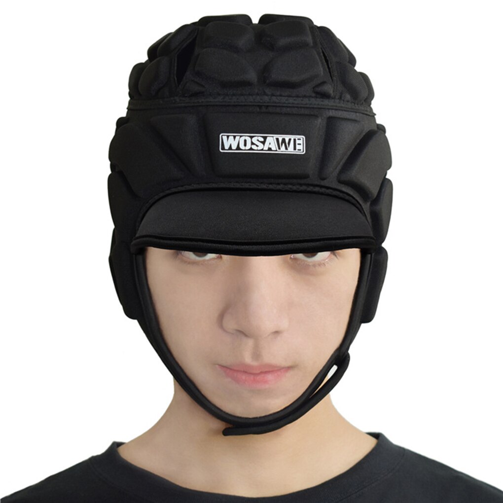 Women Men Goalkeeper Helmet Football Soccer Baseball Head Guard Protector with Sunshade Visor Football Goalkeeper Helmet Sport