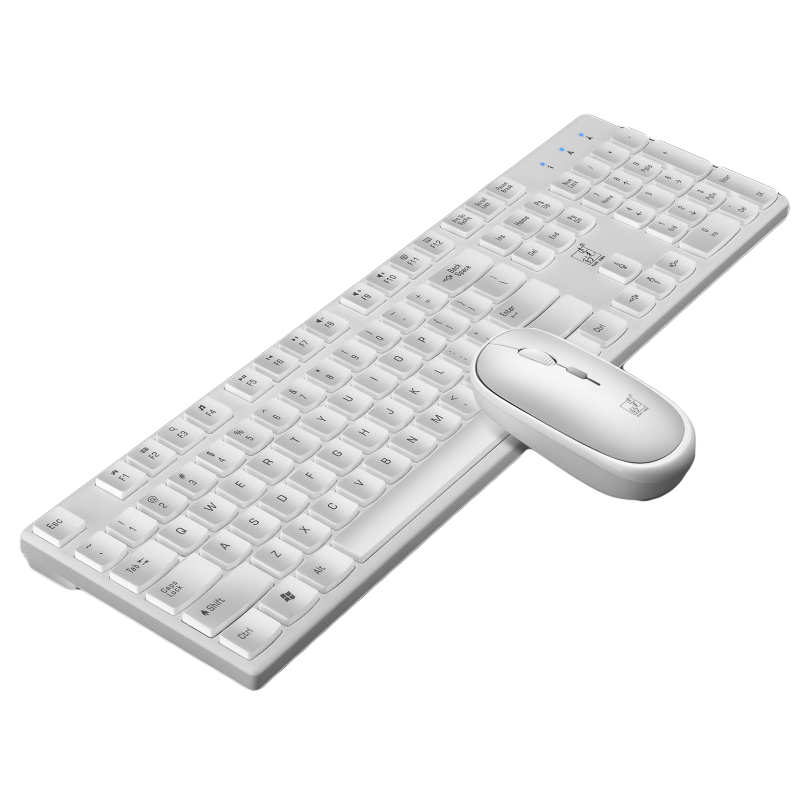 2.4G Wireless Keyboard and Mouse 104-key Keyboard Office Keyboard Gaming Keyboard for PC Computer Laptop: white
