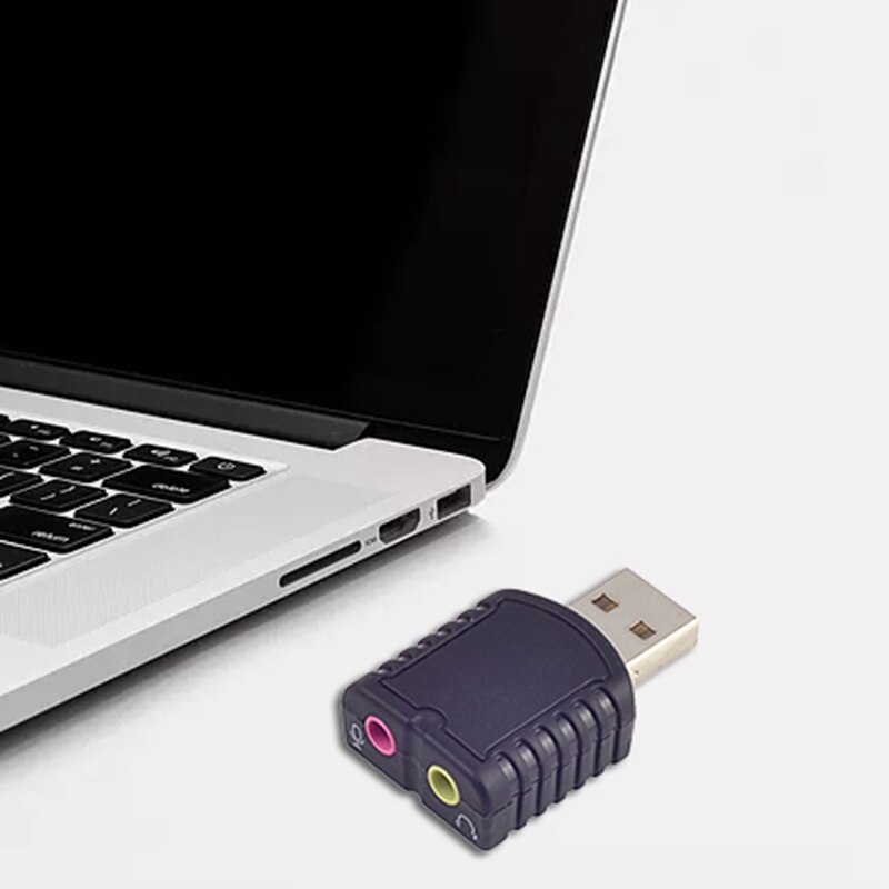 Bärbar usb externt ljudkort mikrofon hörlurar usb stereo ljudadapter för pc hörlursmikrofon: Default Title